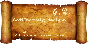 Grünczveig Mariann névjegykártya